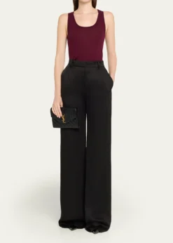 Saint LaurentEnvelope Flap YSL Clutch Bag in Grained Leather