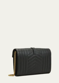 Saint LaurentEnvelope Triquilt YSL Crossbody in Grained Leather