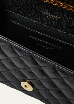 Saint LaurentEnvelope Triquilt Small YSL Shoulder Bag in Grained Leather