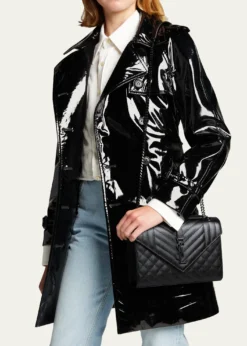 Saint LaurentEnvelope Triquilt Medium YSL Shoulder Bag in Grained Leather