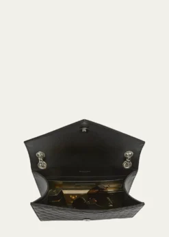Saint LaurentEnvelope Triquilt Medium YSL Shoulder Bag in Grained Leather