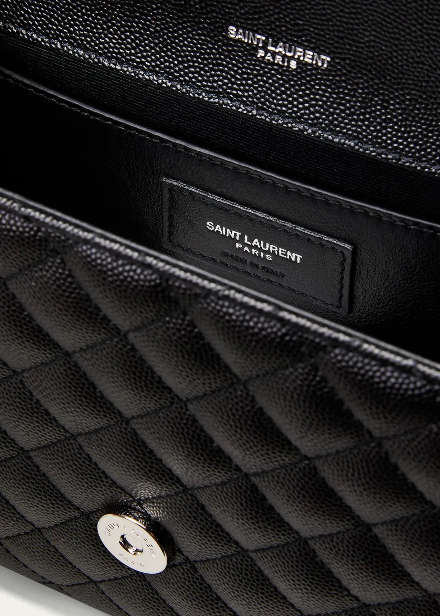 Saint LaurentEnvelope Triquilt Medium YSL Shoulder Bag in Grained Leather