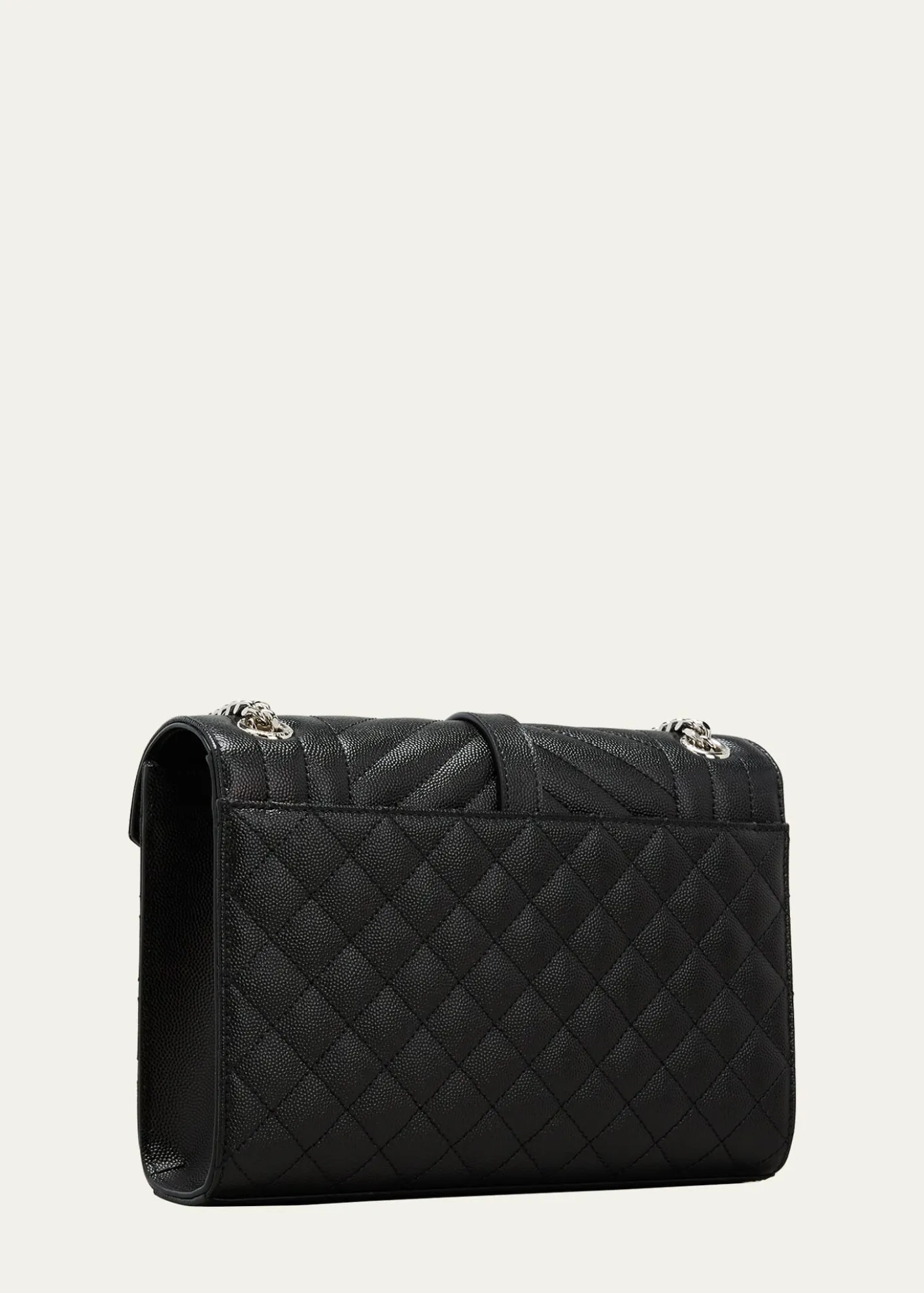 Saint LaurentEnvelope Triquilt Medium YSL Shoulder Bag in Grained Leather