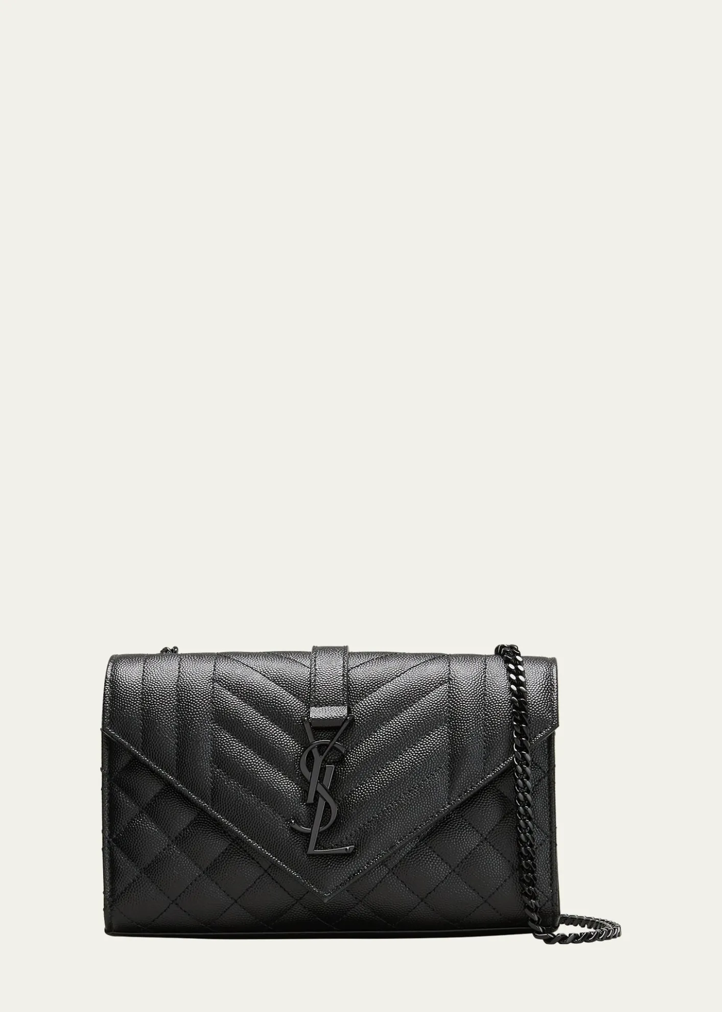 Saint LaurentEnvelope Triquilt Small YSL Shoulder Bag in Grained Leather