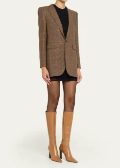 Saint LaurentFrancoise Smooth Leather Knee-High Boots