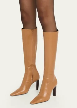 Saint LaurentFrancoise Smooth Leather Knee-High Boots