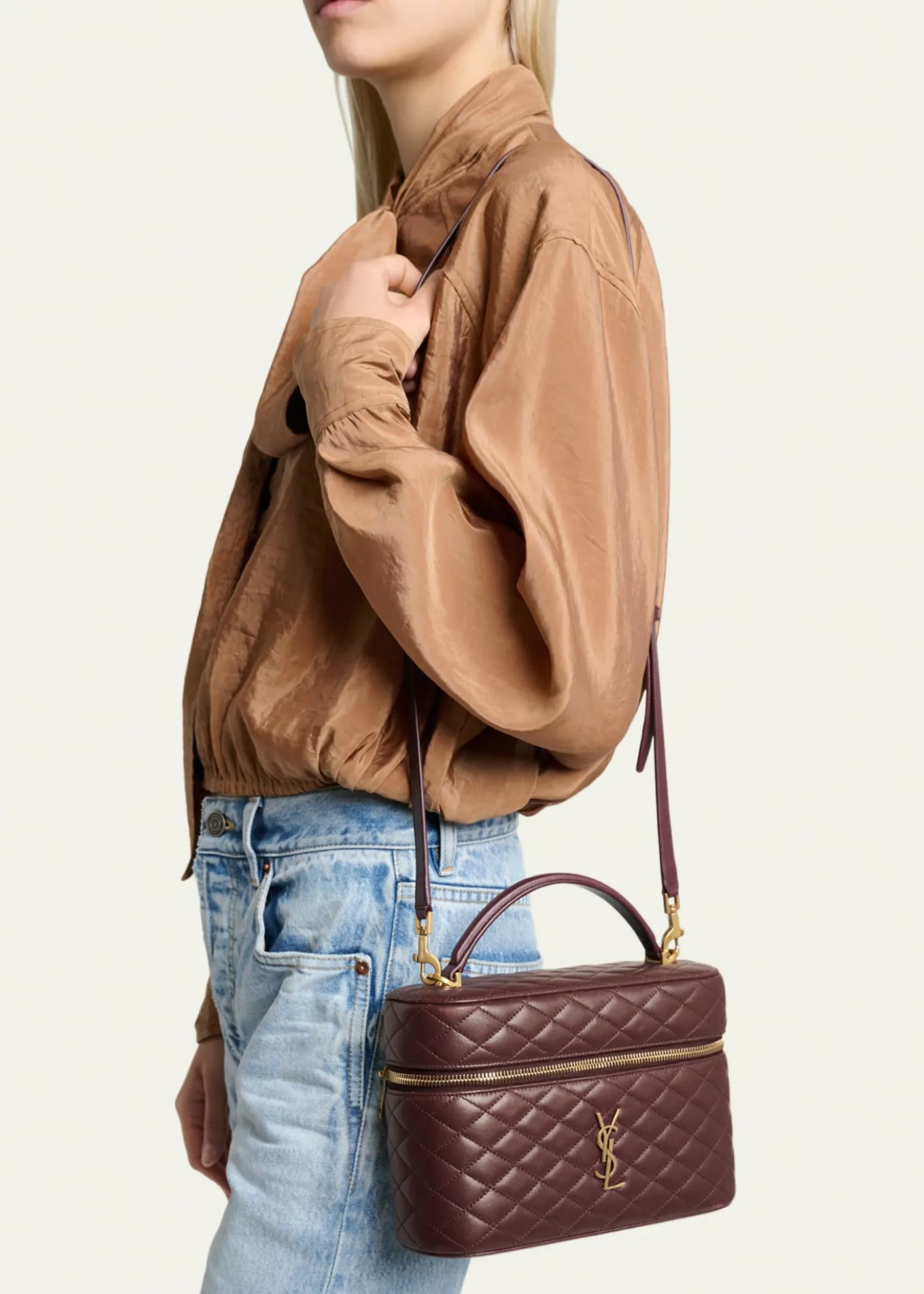 Saint LaurentGaby Large YSL Vanity Bag in Quilted Leather