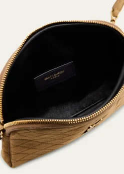 Saint LaurentGaby Mini YSL Crossbody Bag in Quilted Suede
