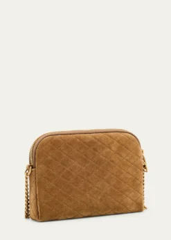 Saint LaurentGaby Mini YSL Crossbody Bag in Quilted Suede