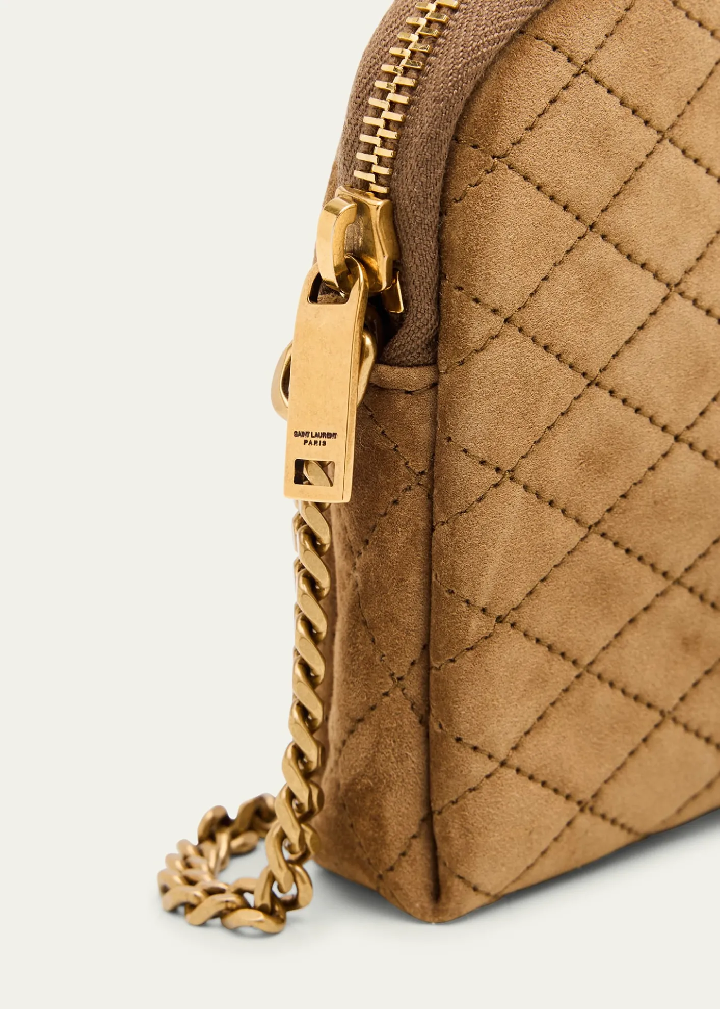 Saint LaurentGaby Mini YSL Crossbody Bag in Quilted Suede