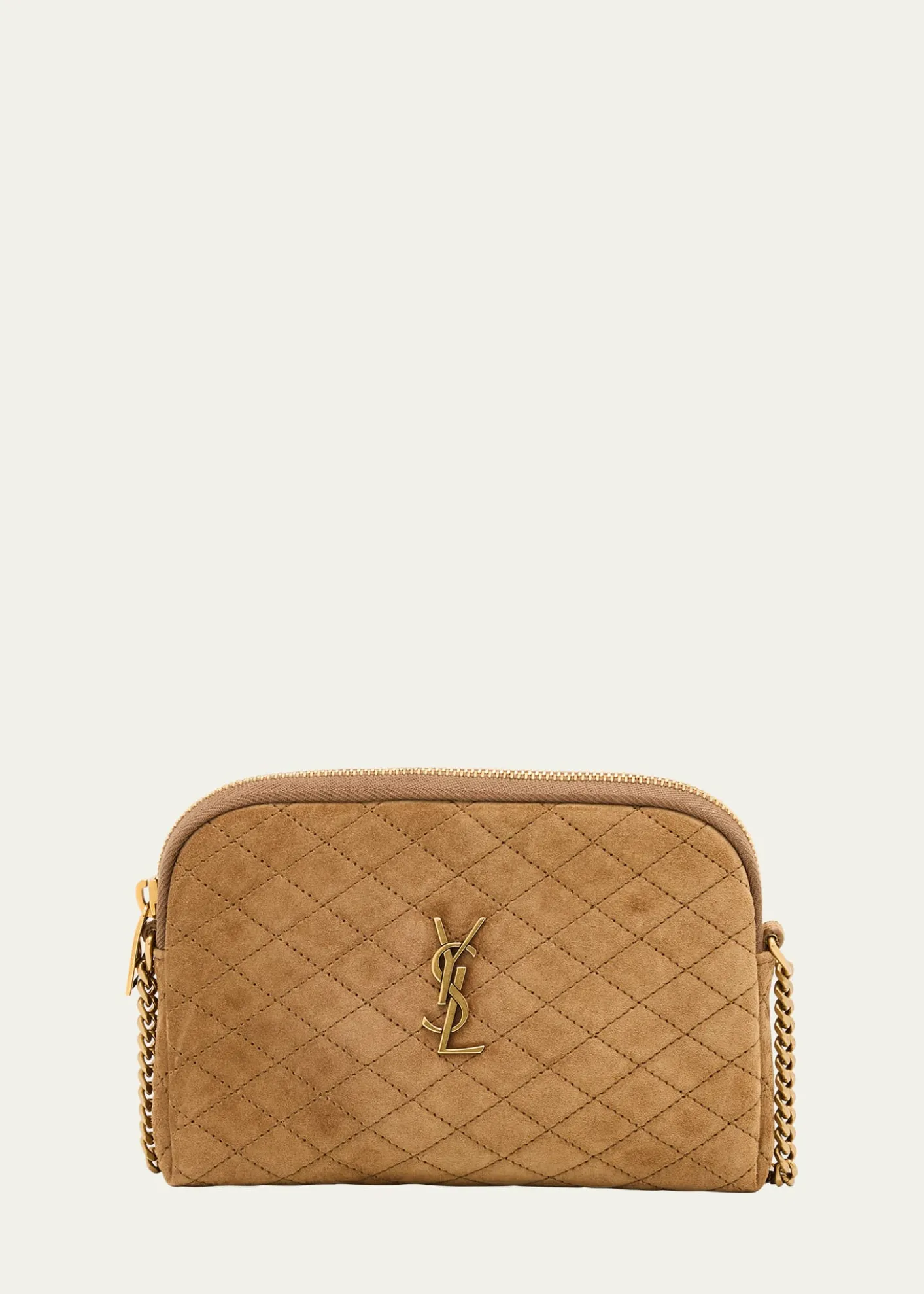 Saint LaurentGaby Mini YSL Crossbody Bag in Quilted Suede
