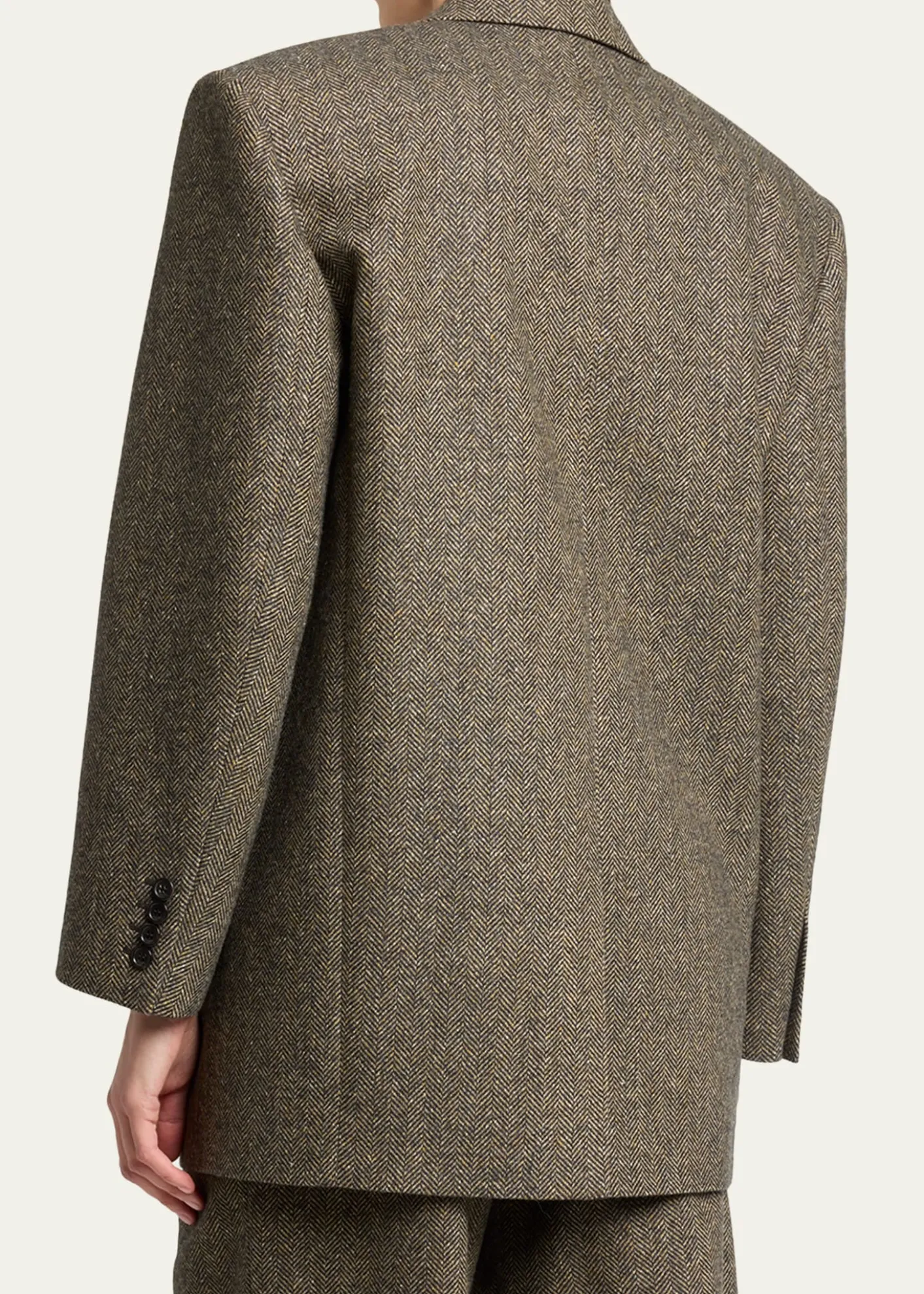 Saint LaurentHerringbone Wool Single-Breasted Jacket