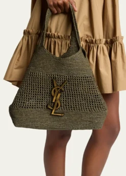 Saint LaurentIcare Medium Crochet Raffia Tote Bag