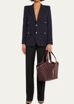 Saint LaurentIcare Medium YSL Quilted Leather Tote Bag