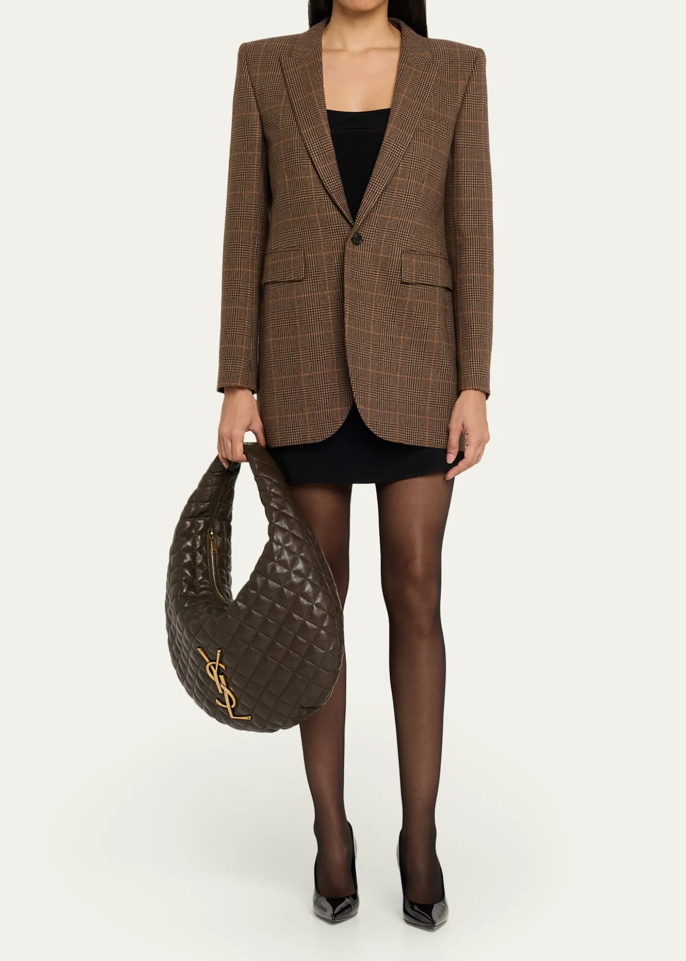 Saint LaurentIcare YSL Quilted Nappa Leather Hobo Bag