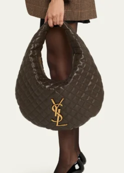 Saint LaurentIcare YSL Quilted Nappa Leather Hobo Bag