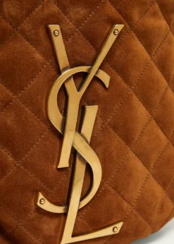 Saint LaurentIcare YSL Quilted Suede Hobo Bag