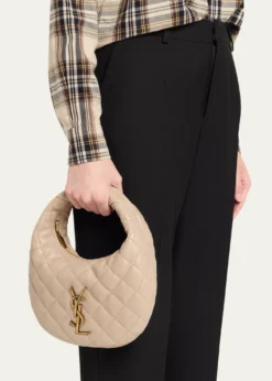Saint LaurentIcarino Baby YSL Quilted Leather Hobo Bag