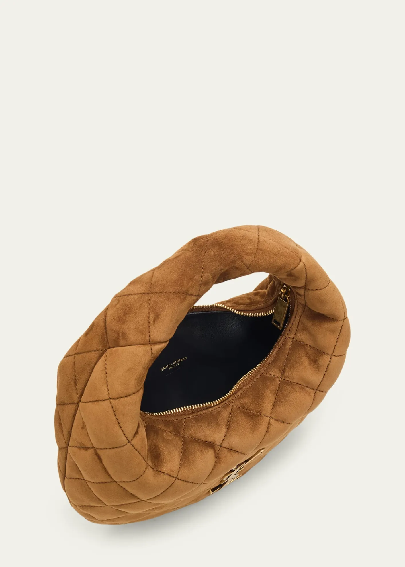 Saint LaurentIcarino Baby YSL Quilted Suede Hobo Bag