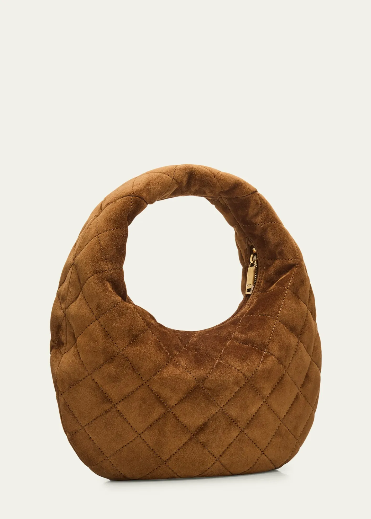 Saint LaurentIcarino Baby YSL Quilted Suede Hobo Bag