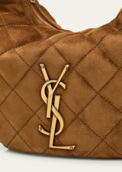 Saint LaurentIcarino Baby YSL Quilted Suede Hobo Bag