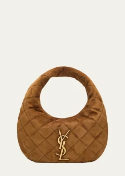 Saint LaurentIcarino Baby YSL Quilted Suede Hobo Bag