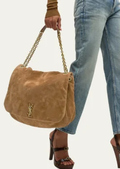Saint LaurentJamie 4.3 Maxi YSL Shoulder Bag in Quilted Suede
