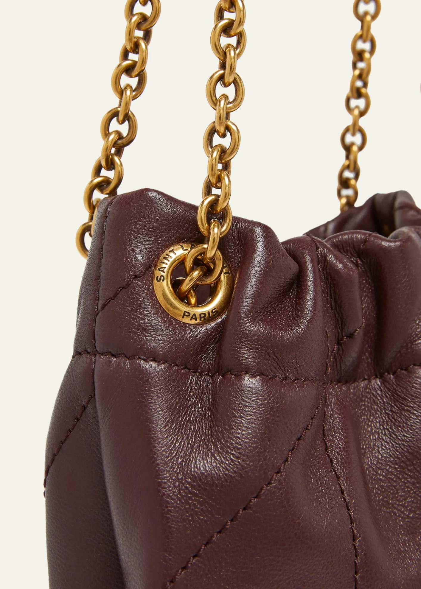 Saint LaurentJamie Mini YSL Quilted Leather Pochon Shoulder Bag