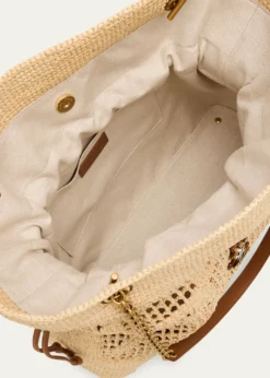 Saint LaurentJamie YSL Shopper Tote Bag in Woven Raffia