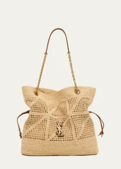 Saint LaurentJamie YSL Shopper Tote Bag in Woven Raffia