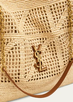 Saint LaurentJamie YSL Shopper Tote Bag in Woven Raffia