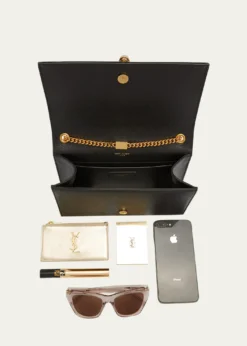 Saint LaurentKate Medium Tassel YSL Wallet on Chain in Grained Leather