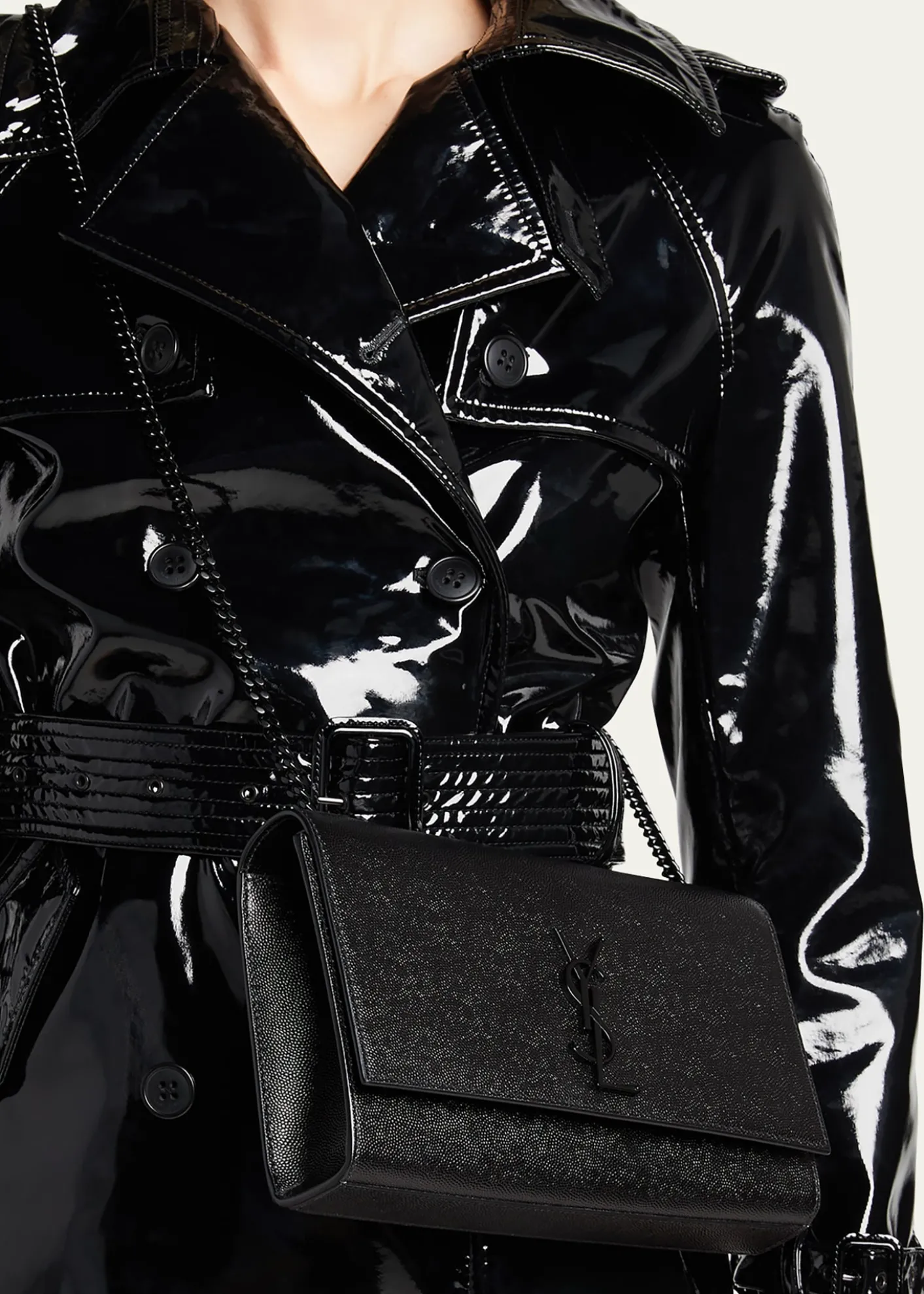 Saint LaurentKate Medium YSL Crossbody Bag in Grained Leather