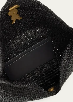 Saint LaurentLarge Envelope Flap YSL Clutch Bag in Raffia