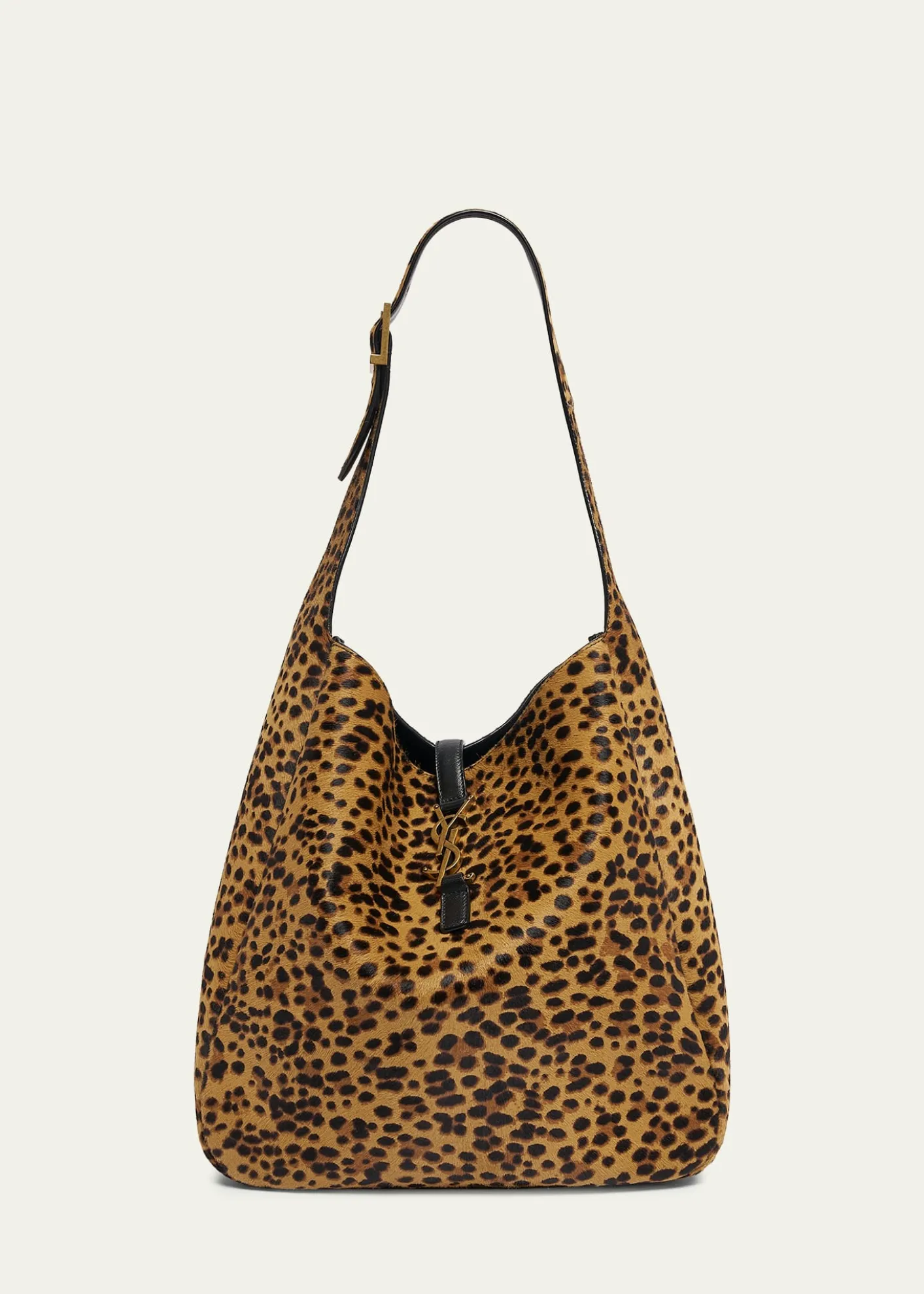Saint LaurentLe 5 A 7 Large Animal-Print Calf Hair Shoulder Bag