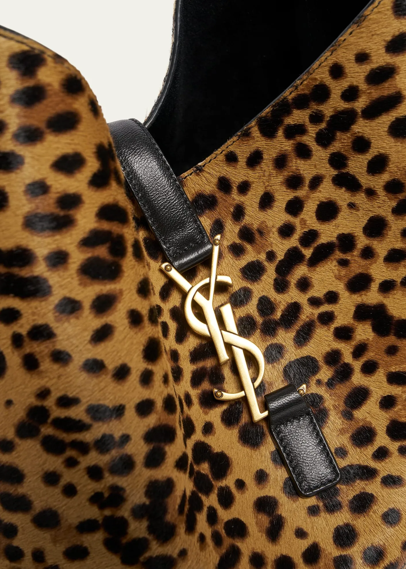 Saint LaurentLe 5 A 7 Large Animal-Print Calf Hair Shoulder Bag