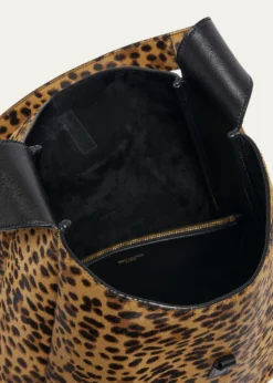 Saint LaurentLe 5 A 7 Large Animal-Print Calf Hair Shoulder Bag