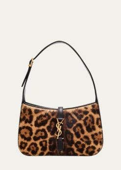 Saint LaurentLe 5 A 7 Shoulder Bag in Leopard-Print Calf Hair