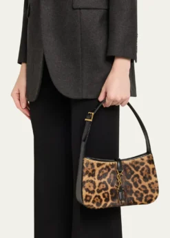 Saint LaurentLe 5 A 7 Shoulder Bag in Leopard-Print Calf Hair