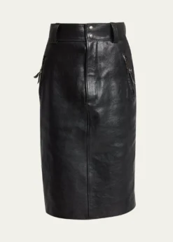 Saint LaurentLeather Pencil Skirt