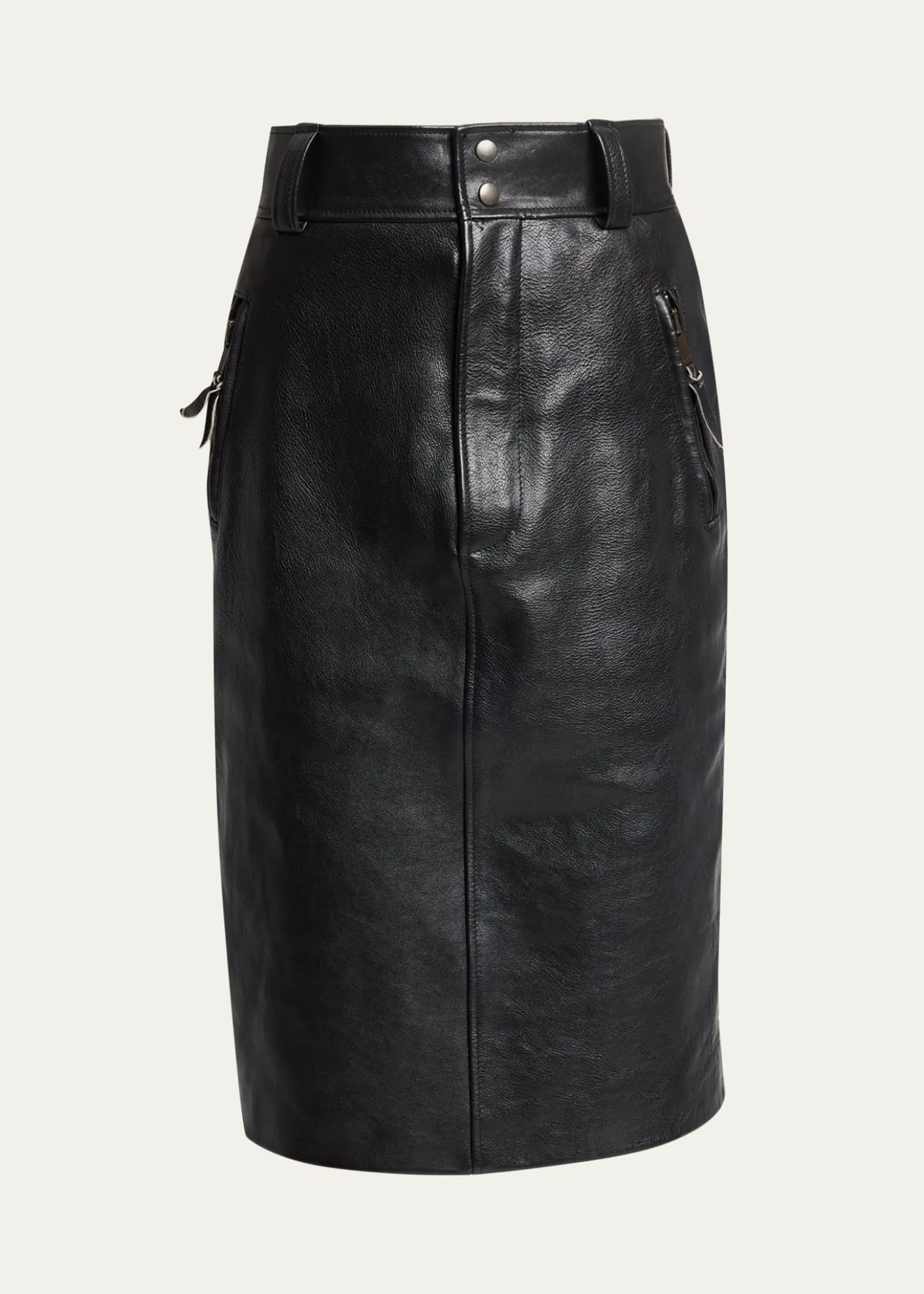 Saint LaurentLeather Pencil Skirt