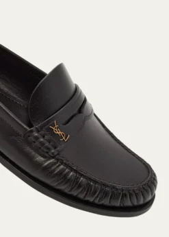 Saint LaurentLeather YSL Classic Penny Loafers