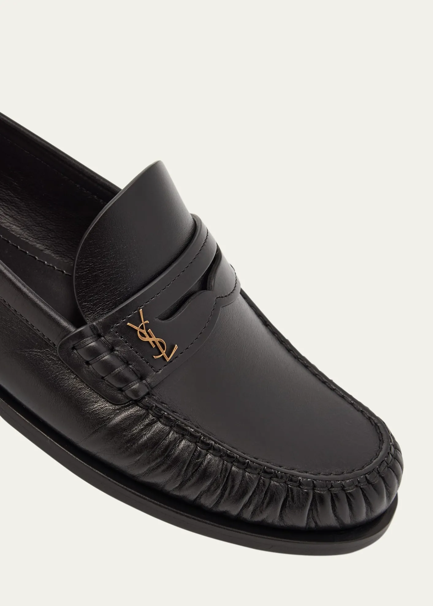 Saint LaurentLeather YSL Classic Penny Loafers