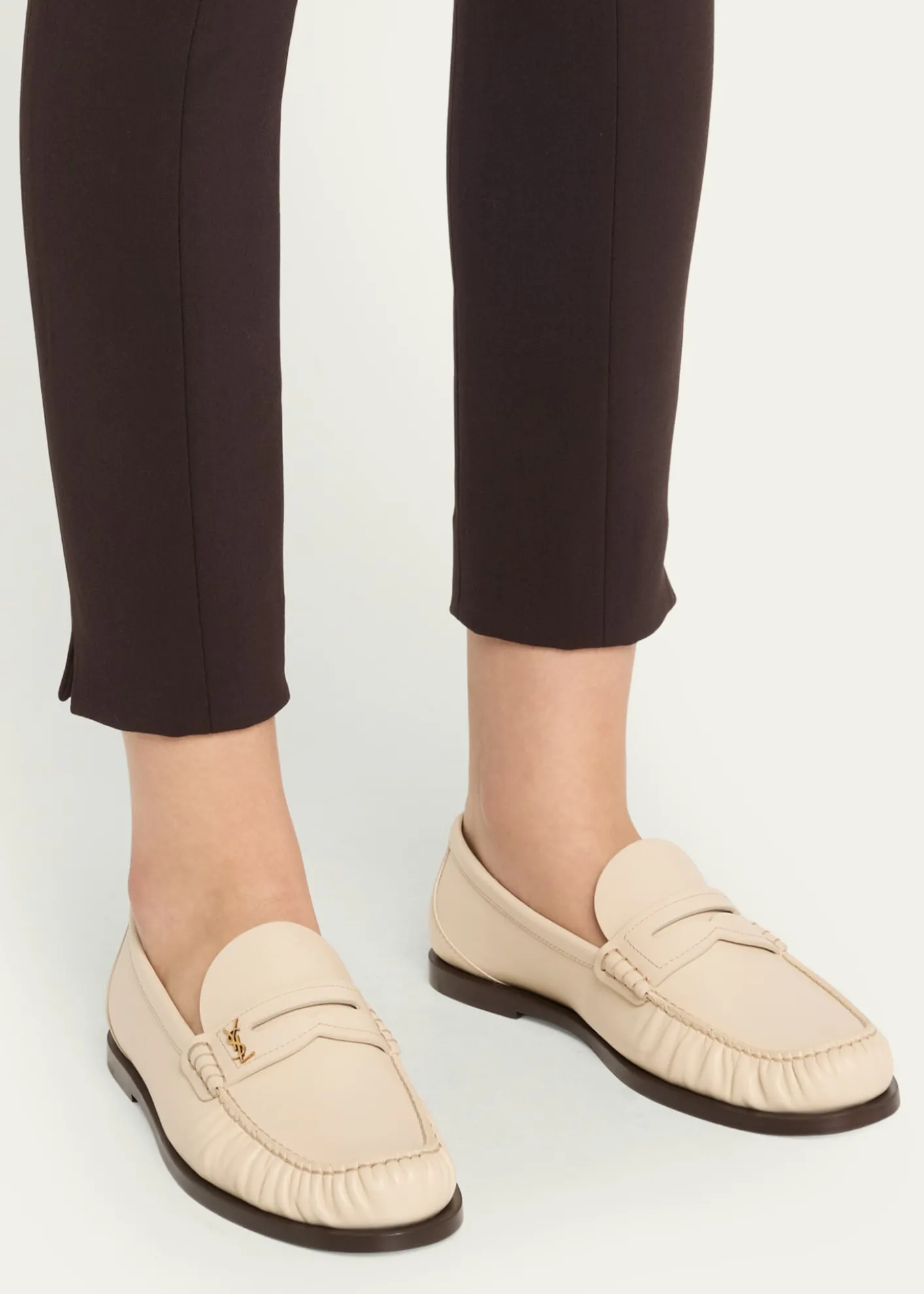 Saint LaurentLeather YSL Classic Penny Loafers