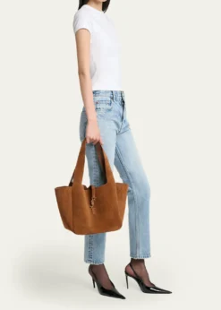 Saint LaurentLe 5 à 7 Bea Small Tote Bag in Suede