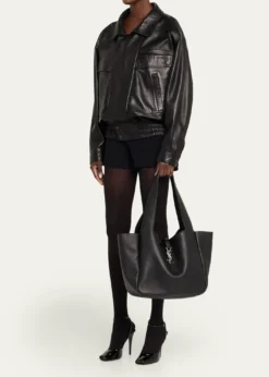 Saint LaurentLe 5 À 7 Bea YSL Tote Bag in Deer Leather