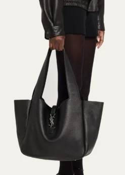 Saint LaurentLe 5 À 7 Bea YSL Tote Bag in Deer Leather