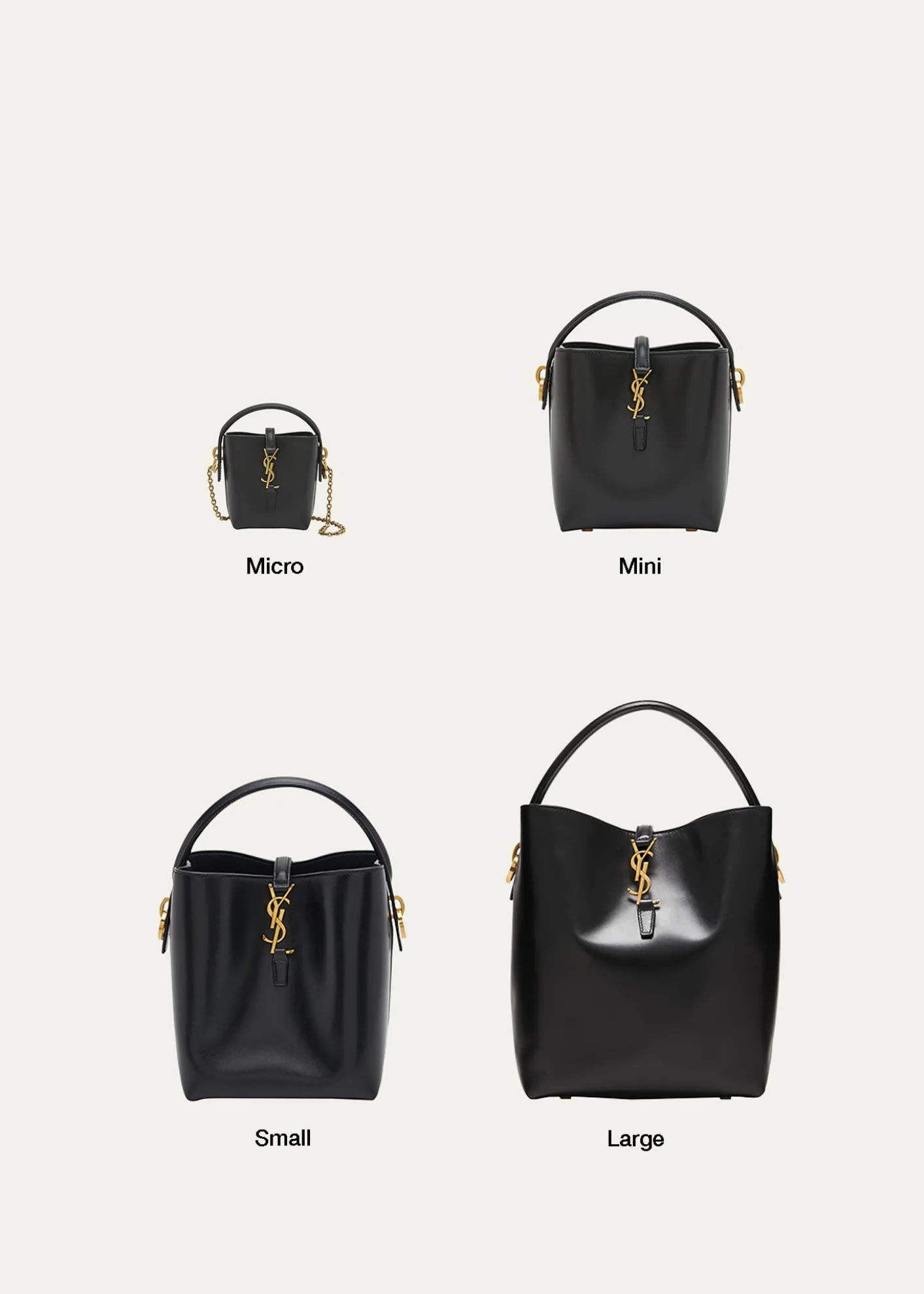 Saint LaurentLe 37 Mini YSL Bucket Bag in Smooth Leather