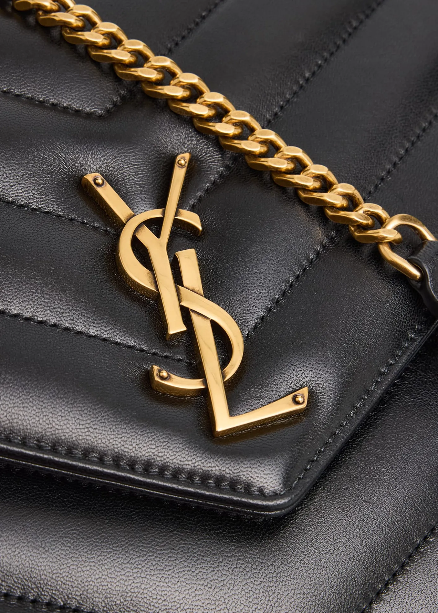 Saint LaurentLoulou Large YSL Chain Shoulder Bag in Quilted Leather