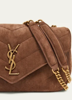 Saint LaurentLoulou Small YSL Shoulder Bag in Matelasse Suede